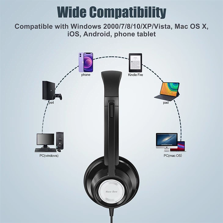 telephone headset with mic